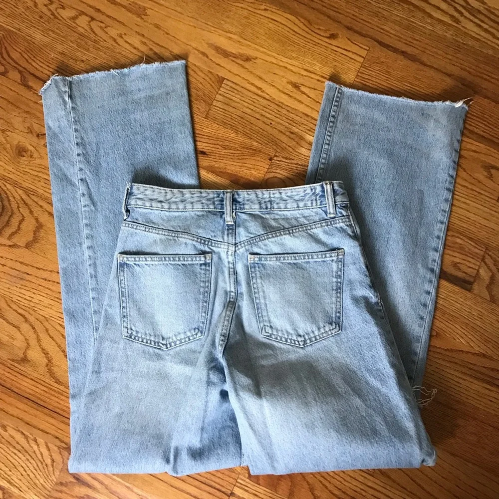 Zara Light Blue Distressed Women's Jeans - Picture 9 of 10